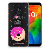 LG Q7 Siliconen Case Donut Roze - thumbnail