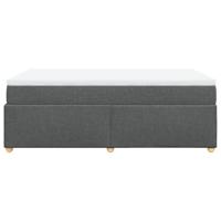 Boxspring met matras stof donkergrijs 120x200 cm - thumbnail