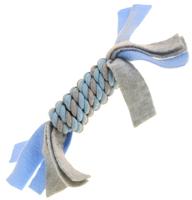 Little rascals flostouw spoel met fleece blauw 22X5X5 CM - thumbnail