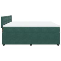 Boxspring met matras fluweel donkergroen 180x200 cm - thumbnail