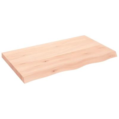 Tafelblad 100x60x(2-6) cm onbehandeld massief eikenhout