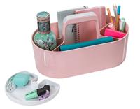 HAN HA-1200-86 Toolbox Loft Mobiele Organiser Flamingo Roze 4 Vakken Met Uitneembaar Plateau Sneeuw Wit - thumbnail