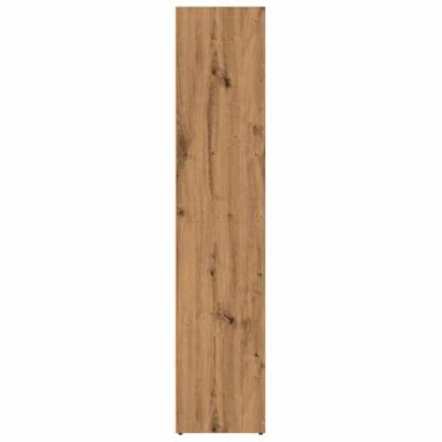 Boekenkast 36x30x114 cm bewerkt hout artisanaal eikenkleur