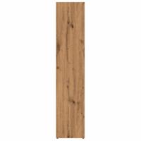 Boekenkast 36x30x114 cm bewerkt hout artisanaal eikenkleur - thumbnail