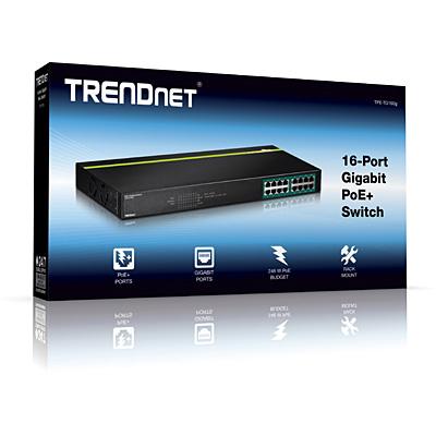 TrendNet TPE-TG160g TPE-TG160g Netwerk switch 32 Gbit/s PoE-functie
