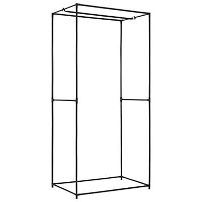 Kledingkasten 2 st 75x50x160 cm zwart