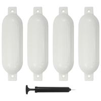 Bootstootkussens 4 st 51x14 cm PVC wit - thumbnail