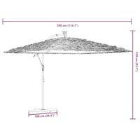 Parasol met stalen paal 290x290x238 cm blauw - thumbnail