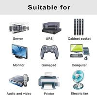 Manhattan Stroom Aansluitkabel [1x Apparaatstekker, female C13 10A - 1x Apparaatstekker, male C14] 3 m Zwart - thumbnail