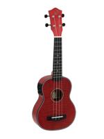 DIMAVERY UK-100 Soprano Ukulele, flamed red - thumbnail