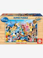 Houten puzzel van 100 stukjes De wonderlijke wereld van Disney® EDUCA blauw - thumbnail