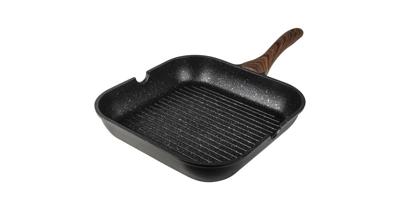 Gusta granito fuerte stone grillpan 28 cm zwart/bruin