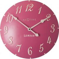 NeXtime klok 3084rz london arabic, ø34.5 cm, wall, pink/ white - thumbnail
