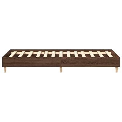 Bedframe zonder matras 100x200 cm spaanplaat bruin eikenkleurig