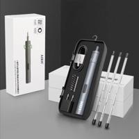 A-012 oplaadbare lithium batterij oplaadbare elektrische boor accu-schroevendraaier set met 8 versnelling torsie (grijs) - thumbnail