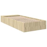 Bedframe bewerkt hout sonoma eikenkleurig 90x200 cm - thumbnail