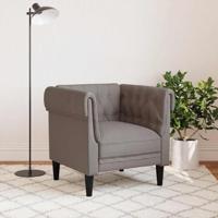 Fauteuil Chesterfield-stijl stof taupe - thumbnail