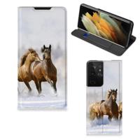 Samsung Galaxy S21 Ultra | Hoesje maken | Paarden - thumbnail