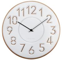 NeXtime - NeXtime - Japanse Design Wandklok - Concrete|Hout - 30cm - - thumbnail