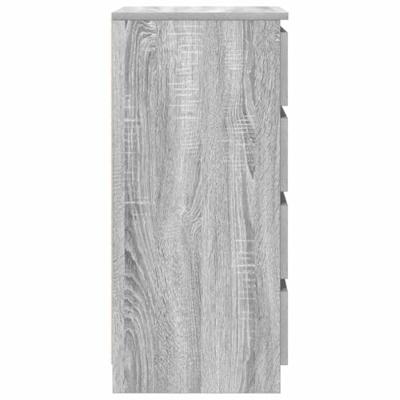 Dressoir met lades 37,5x35x99 cm spaanplaat grijs Sonoma