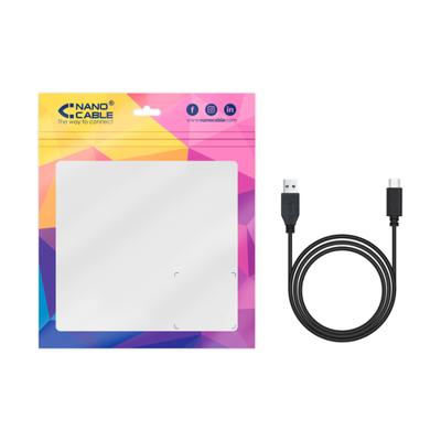 NANOCABLE 10.01.4002 USB-kabel 3.1, Gen2 10 Gbit/s 3A, USB-C/M-A/M, zwart, 2 m