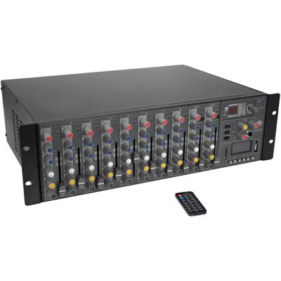 Omnitronic RM-1422FXA 12-kanaals power mixer met USB, DSP-FX & MP3