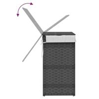 VidaXL Wasmand met deksel 46x33x60 cm poly rattan grijs - thumbnail