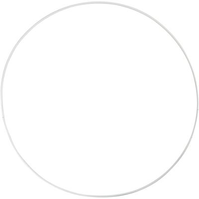 Creativ Company Metalen draadring, d 30 cm, dikte 3 mm, wit, 5 stuk/ 1 doos - thumbnail