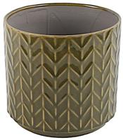 Countryfield bloempot Robina 18 x 17 cm keramiek groen - thumbnail