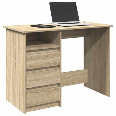 Bureau 102x50x75 cm bewerkt hout sonoma eikenkleurig Bureau 102x50x75 cm bewerkt hout sonoma eikenkleurig