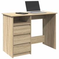 Bureau 102x50x75 cm bewerkt hout sonoma eikenkleurig - thumbnail
