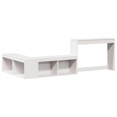 Bedframe zonder matras massief grenenhout wit 75x190 cm