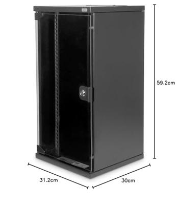 Digitus DN-10-12U-B rack Wandrek Zwart