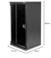Digitus DN-10-12U-B rack Wandrek Zwart - thumbnail