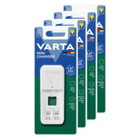 Varta mini charger batterij stekkerlader (4 stuks) - thumbnail