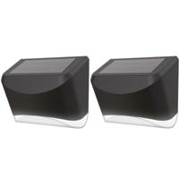 LED Zonne-energie Tuinlampen Set - 2 Stuks - Dag/Nacht Sensor - 6500K - thumbnail