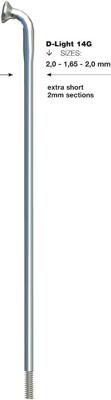 SAPIM spaak "d-light" spoke "d-loght" sst db 2x1,65x276mm b