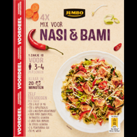 Jumbo Nasi & Bami Mix 4 x 50 g Voordeelverpakking - thumbnail