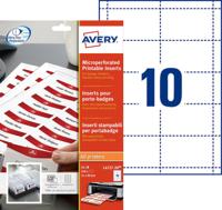 Avery-Zweckform L4727-20 Insteekplaatje naamplaatje 90 mm x 54 mm Wit - thumbnail