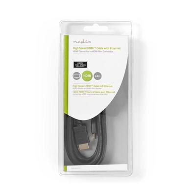 Nedis CVGB34500BK20 High Speed Hdmi-kabel Met Ethernet Hdmi-connector - Hdmi-miniconnector 2,0 M Zwart