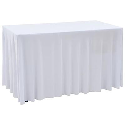 VidaXL 2 st tafelhoezen stretch met rok 120x60,5x74 cm wit