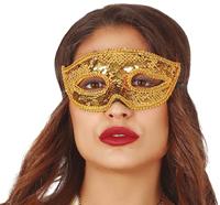 Gouden Oogmasker Pailletten - thumbnail
