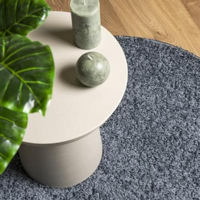 VidaXL Vloerkleed pamplona shaggy hoogpolig modern ø 100 cm blauw