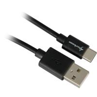 Sharkoon usb-a 2.0 - usb-c kabel (zwart, 1 meter) - thumbnail