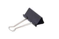 Papierklem MAUL 213 foldback 50mm zwart 12 stuks - thumbnail