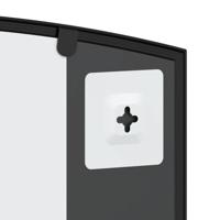 Wandspiegel boog 100x60 cm ijzer zwart - thumbnail