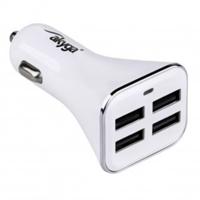 Akyga USB-oplader 34 W 4x USB-A Wit Auto - thumbnail