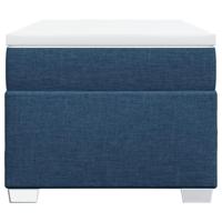 Boxspring met matras stof blauw 90x190 cm - thumbnail