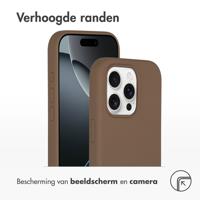Accezz Liquid Silicone Backcover met MagSafe iPhone 16 Pro Max Telefoonhoesje Bruin - thumbnail