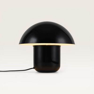 Tafellamp Javera nero - Zwarte paddenstoel lamp van metaal voor binnen - Zonder lichtbron